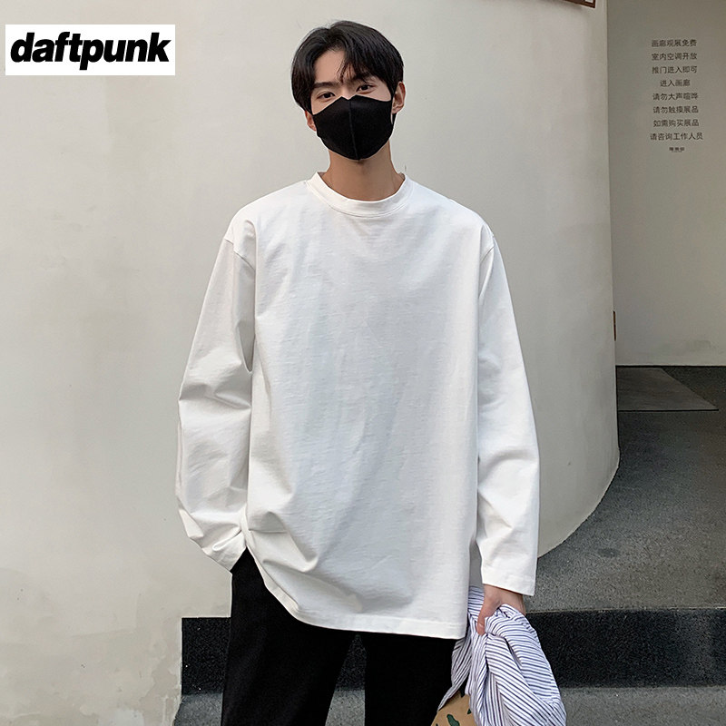 日系潮牌长袖t恤男秋季港风宽松