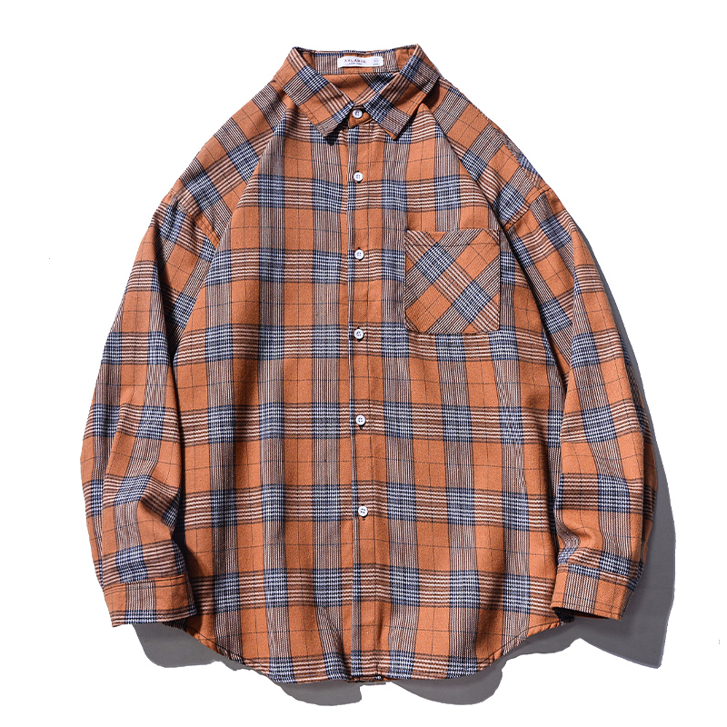 潮流衬衫秋季帅气长袖韩版港风