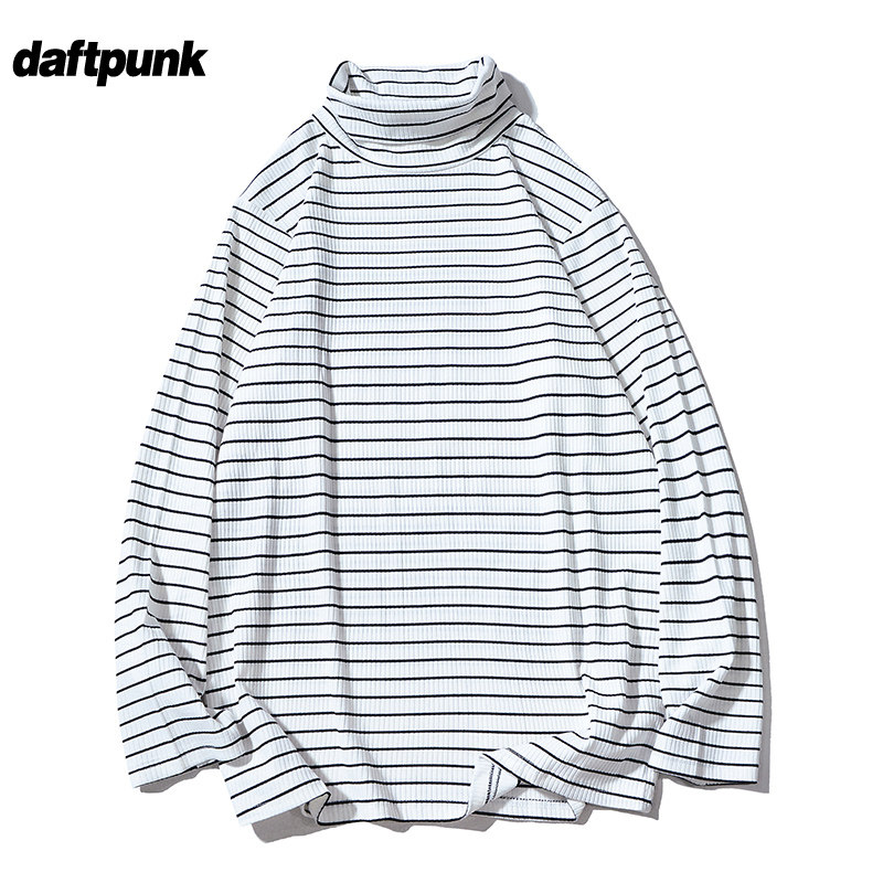 高领男女条纹打底秋衣长袖