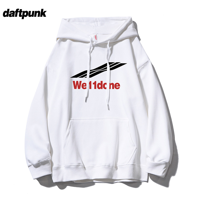 美式320G重磅字母印花连帽卫衣