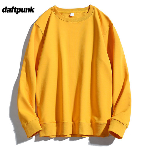 疯庞克ins美式纯色百搭情侣卫衣