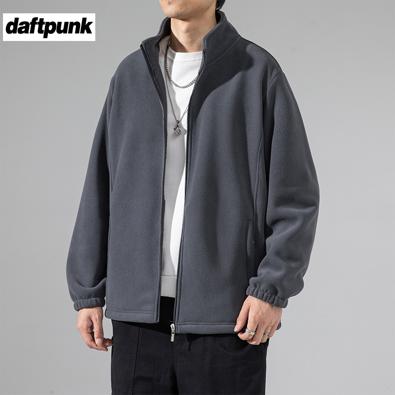 美式摇粒绒外套男冬季保暖开衫