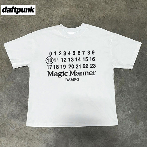 疯庞克数字短袖宽松休闲夏季上衣