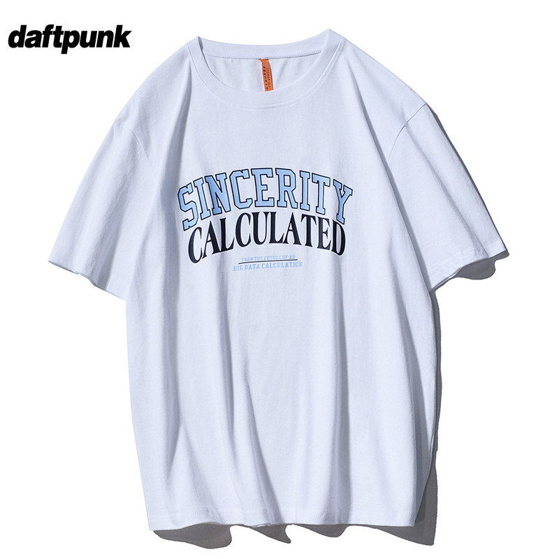 国潮日系新款英文印花短袖上衣男女夏潮牌ins美式高街情侣纯棉t恤