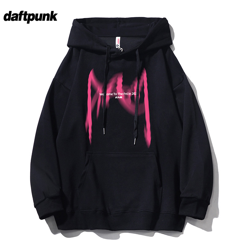 美式复古字母印花连帽卫衣潮牌