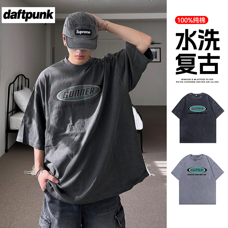 美式短袖t恤男夏2025新款