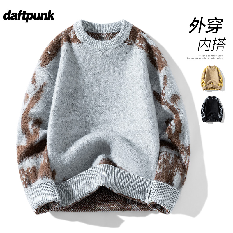 日系复古毛衣男款秋冬款软糯