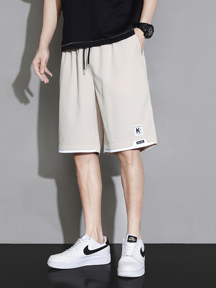 CRAZY CYBERPUNK ICE SILK ATHLETIC SHORTS MENS SUMMER QUICK-DRY CASUAL LOOSE PANTS CROPPED PANTS THIN BEACH PANTS