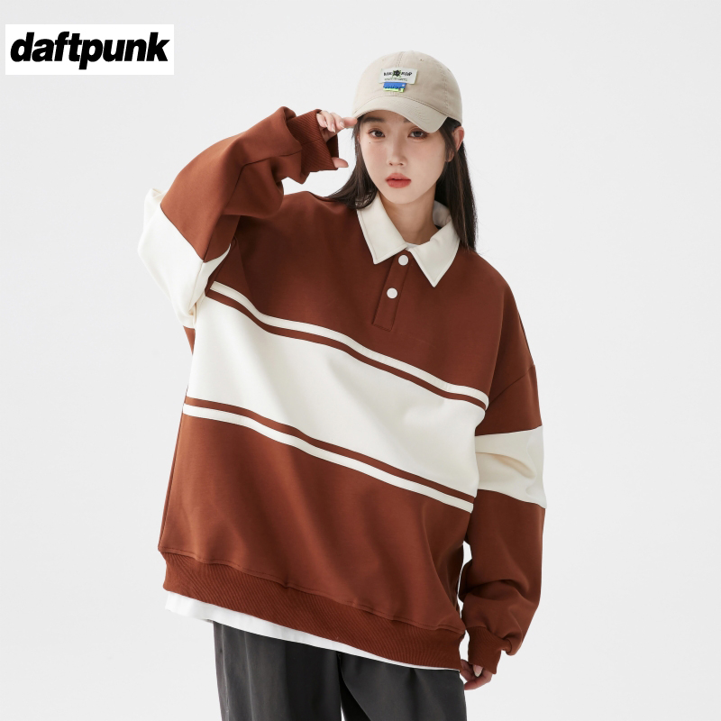 撞色重磅325g卫衣polo小众百搭