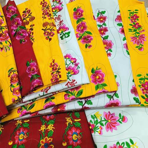 电脑机器刺绣花鞋垫布面手工