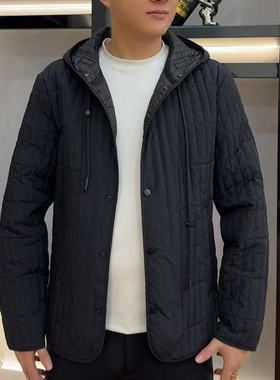 【现货】25360秋冬商务常规保暖厚款连帽男款棉服休闲潮流修身古