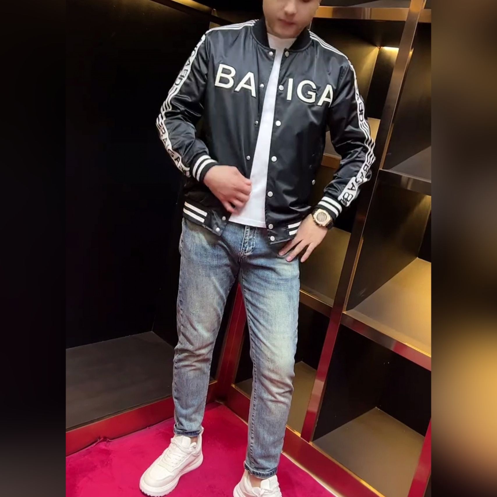 欧货棒球领夹克舒适百搭时尚外套