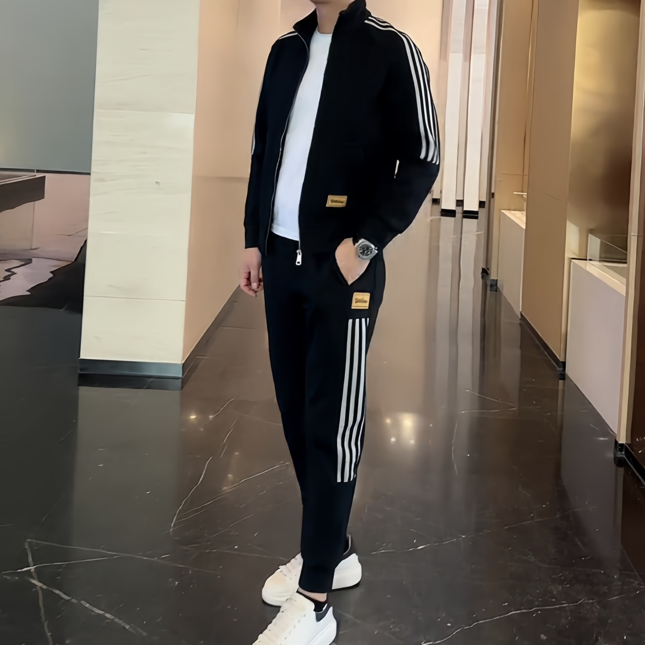 【现货】2692春季新品百搭男士休闲运动套装两件套简约潮流高品质