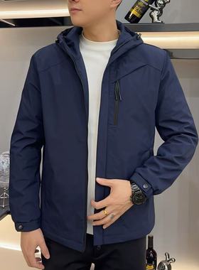 【现货】25334冬季修身夹克连帽保暖新款防风加棉男秋冬防风 古