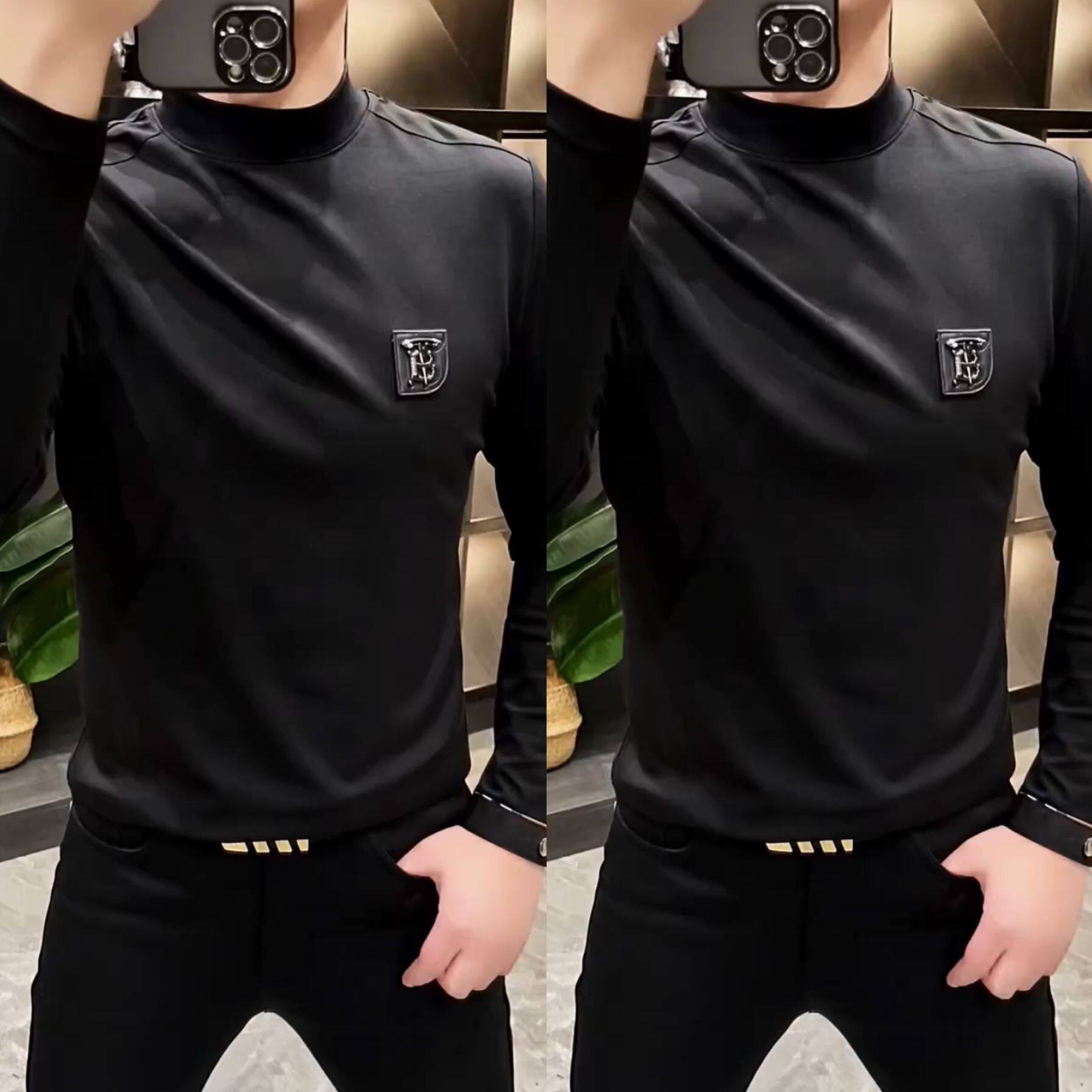 【现货】3988春季新款百搭欧货长袖圆领T恤休闲商务时尚潮牌舒适