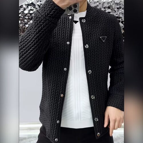 秋冬季新品男士薄棉夹克简约时尚
