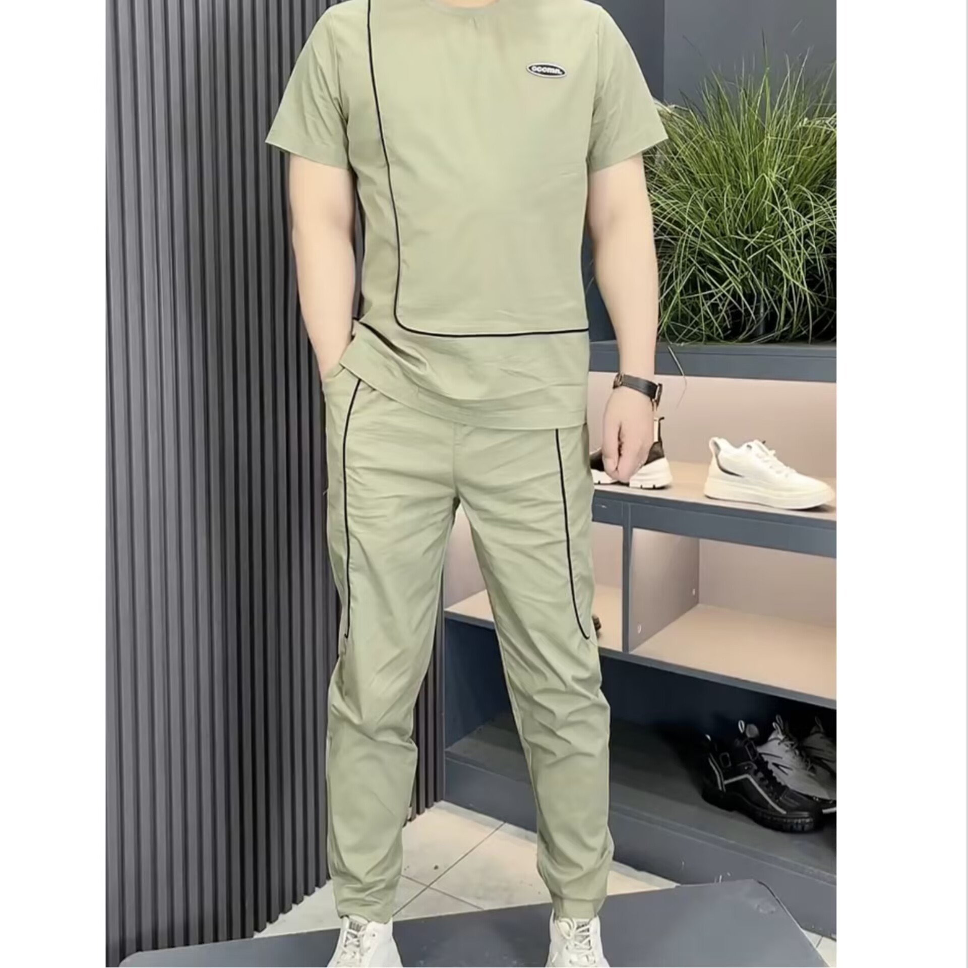 夏季短袖短裤休闲运动套装