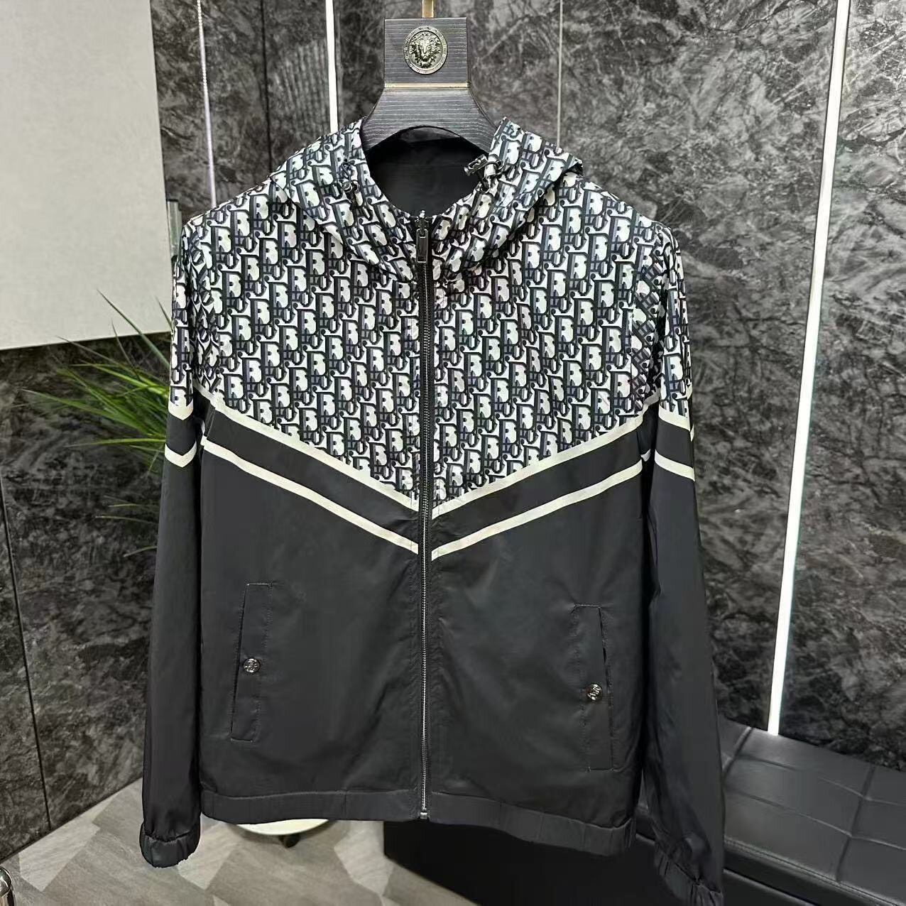 【现货】2546春季新款男士连帽双面穿休闲百搭潮流夹克外套