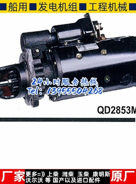 济柴Z12V190柴油机QD2853M胜动190 12VB.46.110X电机马达离合器