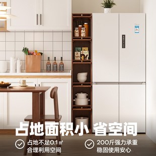 优选书架简约落地窄柜夹缝置物架B书房家用客厅防尘带门收纳储物.