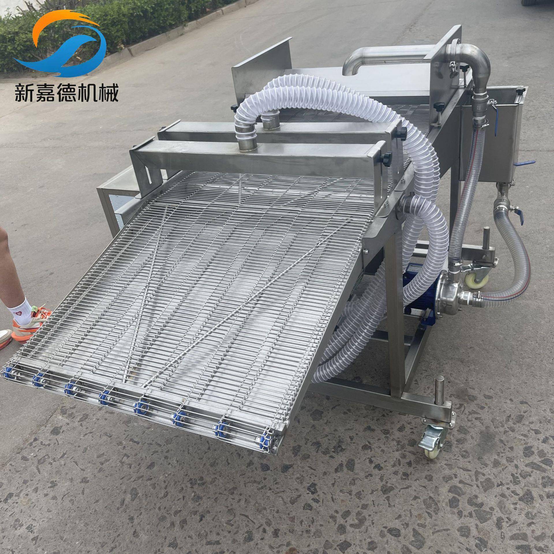 奶香片淋蛋挞液机 瀑布式淋浆机 蔬菜串淋浆机生产厂家