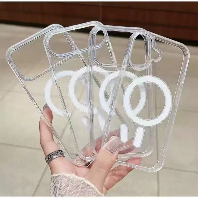 Magsafe磁吸适用苹果17Promax手机iphone16透明亚克力15简约13/14