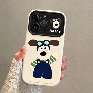 适用苹果17promax手机壳全包新款 防摔iPhone16pro外壳趣味掌门狗