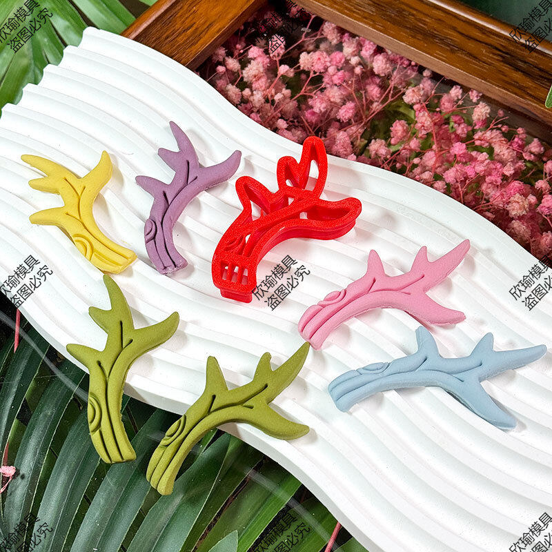 寿桃树枝配件叶子中式造型模具D烘焙模具