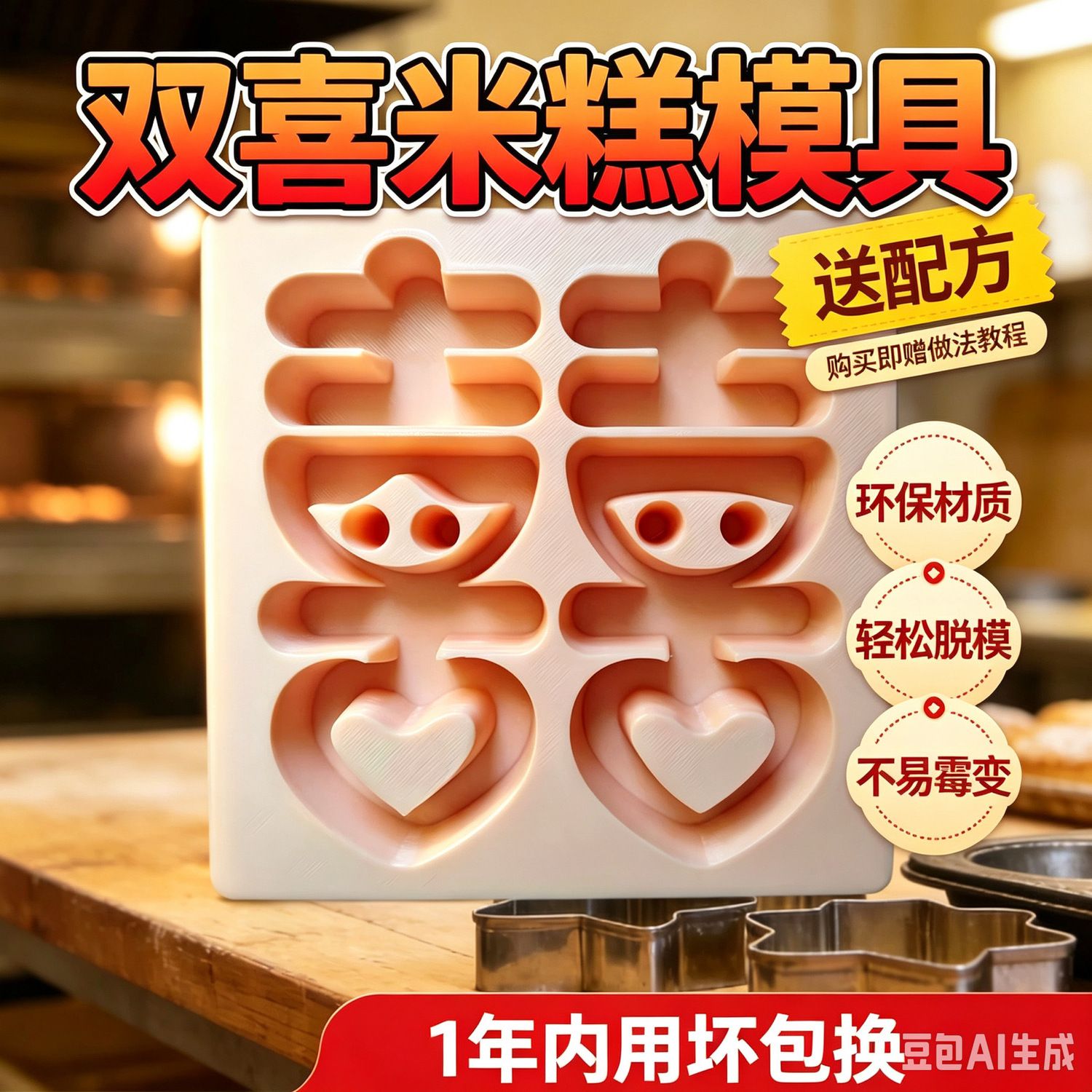 糕点模具单字米糕喜字寿字福字合集方糕糯米糕订婚定制1天内发货