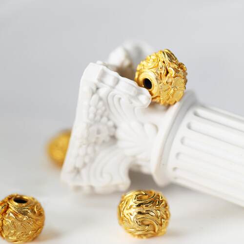 福利款·狮造四圣兽青龙白虎朱雀玄武镀金文玩DIY手串配件散珠