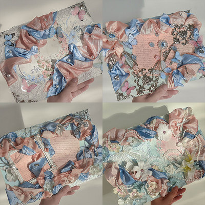 痛包diy材料蓝色系粉色系蓝粉色全套扎板成品笔袋diy痛包材料痛板