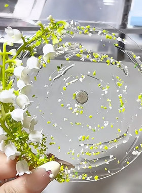 水波纹谷美吧唧托痛包diy材料58mm75mm高颜值磁吸薄荷绿色吧唧托