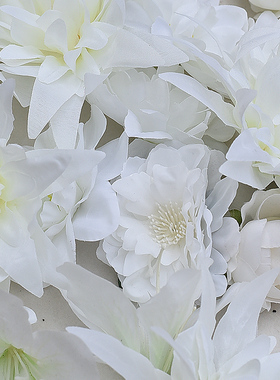 白色仿真花朵材料包 diy手工花环辅料假花墙汉服古风头饰痛包配件