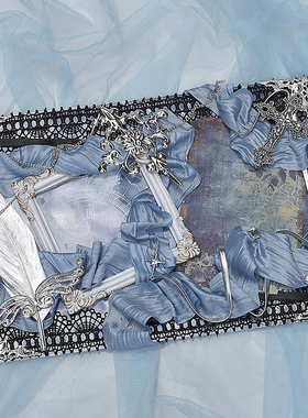 扎痛包diy材料扎板成品深蓝色系浅蓝diy材料痛包diy材料蓝白扎板