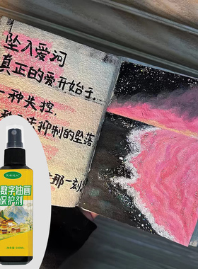 尼泊尔手工本定画液材料包数字油画棒封层光油喷剂保护底色