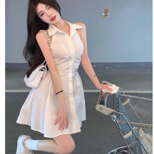 夏polo领辣妹短裙加小码 连衣裙女装 xxs 150cm矮小个子收腰衬衫 145