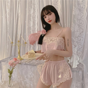 145 xxs 150cm矮小个子性感睡衣女蕾丝甜美****刺绣吊带睡裙加小码