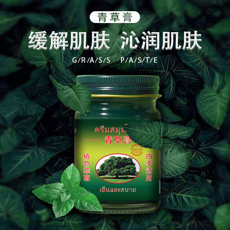 泰国正品青草膏卧佛牌驱蚊止痒防蚊虫清凉油提神户外叮咬止痒膏