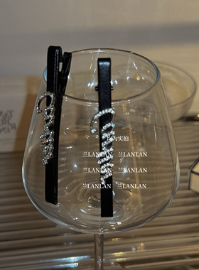 【兰LANLAN】沉稳黑！高级感字母一字碎发夹刘海边夹发饰头饰