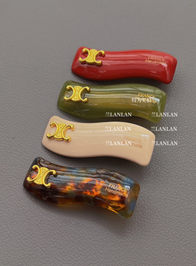 【兰LANLAN】简约法式波浪发夹小众设计感边夹刘海夹鸭嘴夹