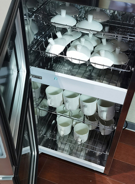 桌面玻璃杯水杯杯具消毒柜小型茶杯柜茶水柜茶杯消毒柜杯具