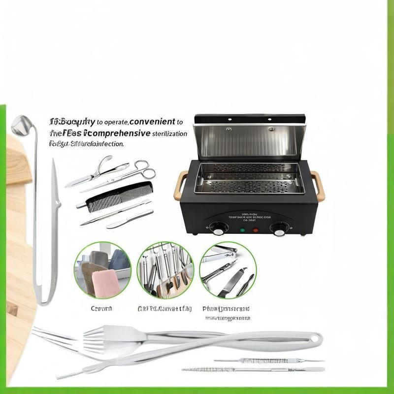 商家白色灭菌器数显便携消毒盒采耳工具热风医院诊所暗疮针消毒盒