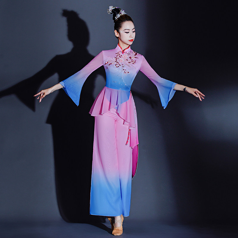 好货秧歌服2025新款中老年广场扇子独舞古典舞蹈服装女演出服飘逸