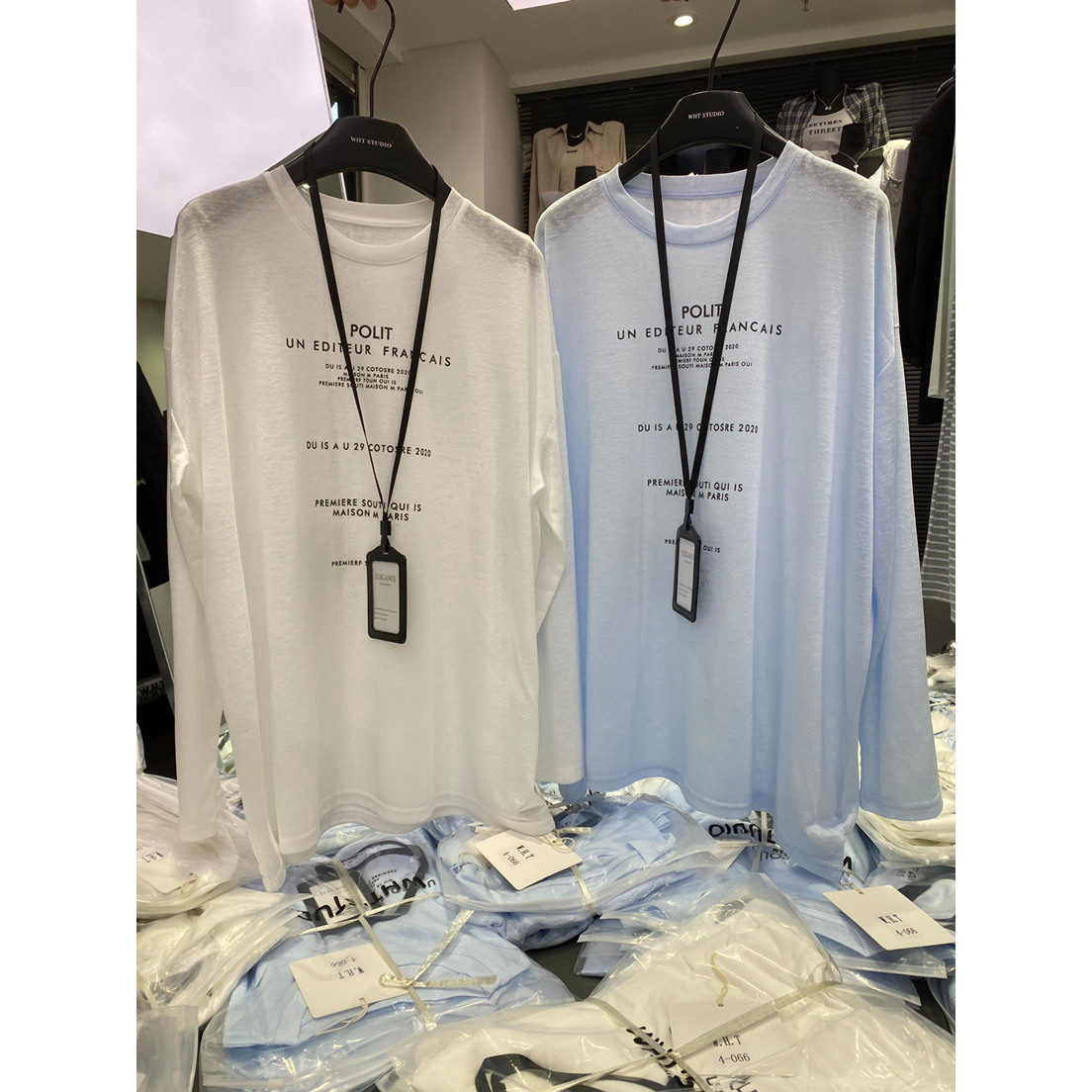 WH JIA夏季韩版时髦字母印花薄款防嗮长袖T恤女慵懒休闲圆领上衣