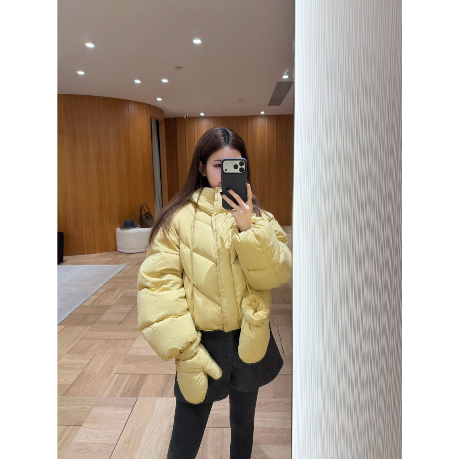 高领连帽国标90白鸭绒羽绒服外套