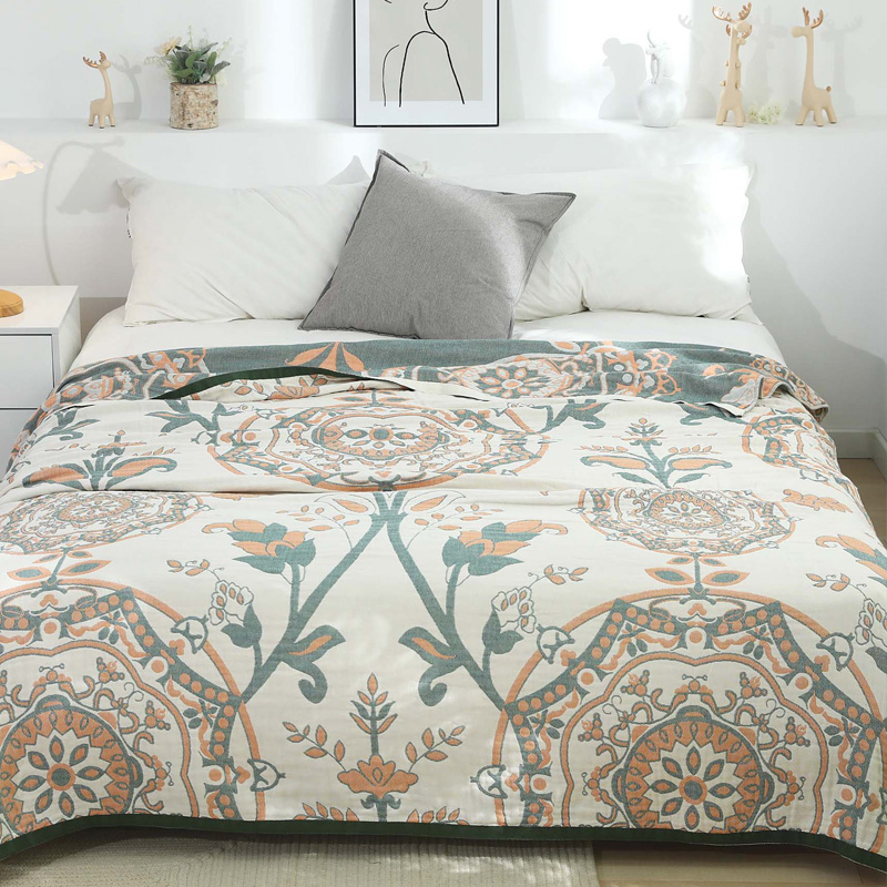 如奕六层纱布毛巾被全棉纯棉可水洗加厚老式床单大人夏季空调盖毯