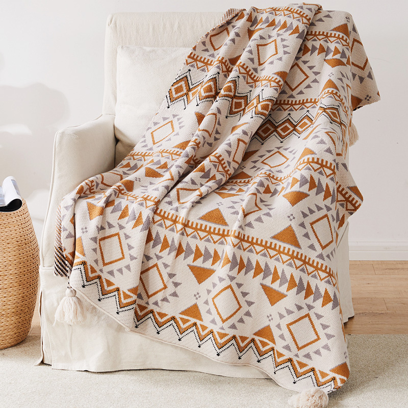 如奕毛毯航空毯沙发毯波西米亚风