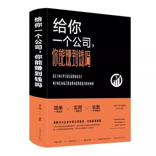 你能赚到钱吗？ 宿文渊著中国华侨出版 社经营门道赚钱技法管理商业思维模式 经商书籍生意经 给你一个公司 全新升级典藏版 正版