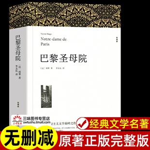 成人版 正版 巴黎圣母院 文学名著 雨果著 世界经典 全译本带注释附插图 无删减 初中生高中生阅读课外书课外阅读书籍 原著完整版