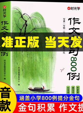 时光学作文金句八百例小学生作文800例用万能公式写优秀作文好词好句好段三四五六年级语文同步写作技巧高分1-3年级金句素材积累书